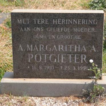 POTGIETER A. Margaritha A. 1910-1991