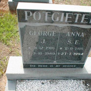 POTGIETER George J. 1916-1989 &amp; Anna S.E. 1916-1994