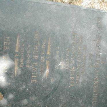 PONELIS Arthur Emile 1918-1988 &amp; Johanna Maria 1921-1987