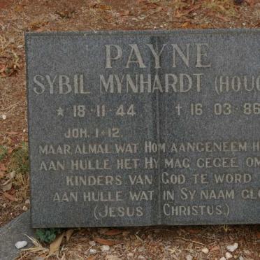 PAYNE Sybil Mynhardt nee HOUGH 1944-1986