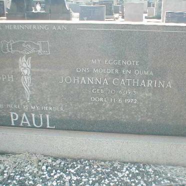 PAUL Hermann Albert Christoph 1911-1973 &amp; Johanna Catharina 1913-1972