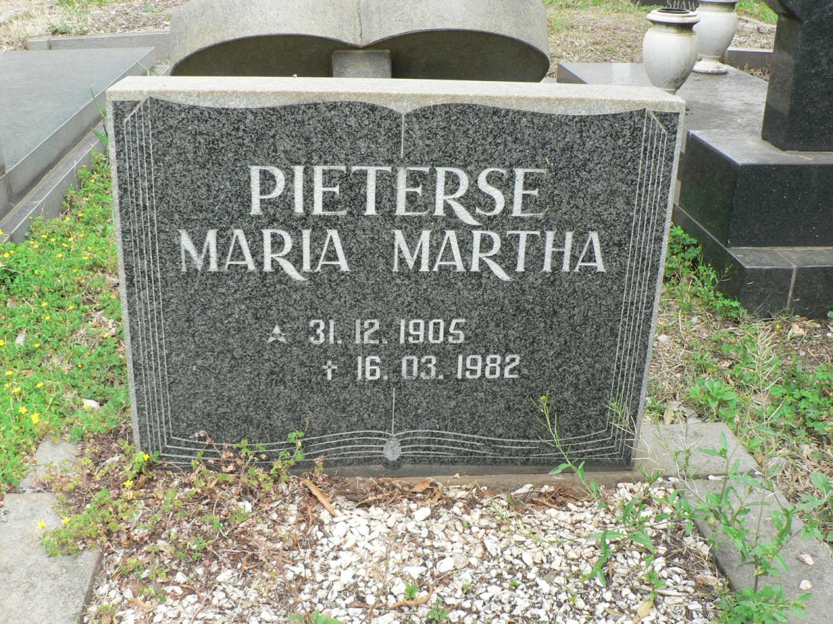 PIETERSE Maria Martha 1905-1982