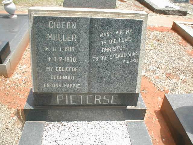 PIETERSE Gideon Muller 1916-1970