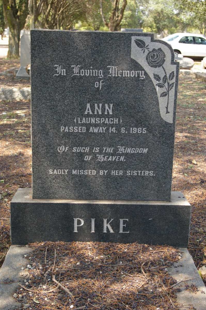 PIKE Ann nee LAUNSPACH -1965