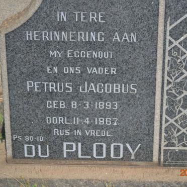 PLOOY Petrus Jacobus, du 1893-1967 &amp; Louisa J.C. JACOBS 1898-1983