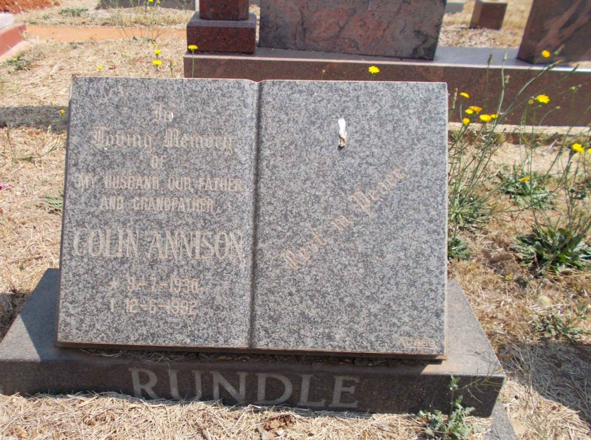 RUNDLE Colin Annison 1930-1992