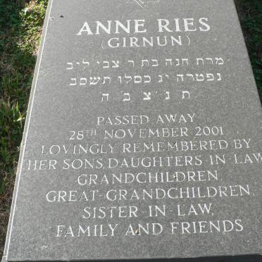 RIES Anne nee GIRNUN -2001