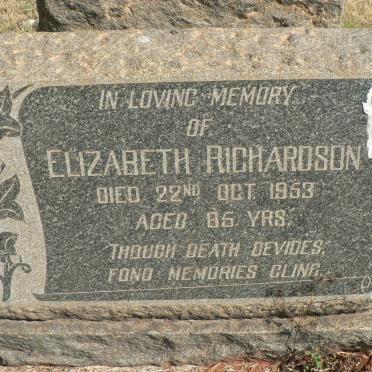 RICHARDSON Elizabeth -1953