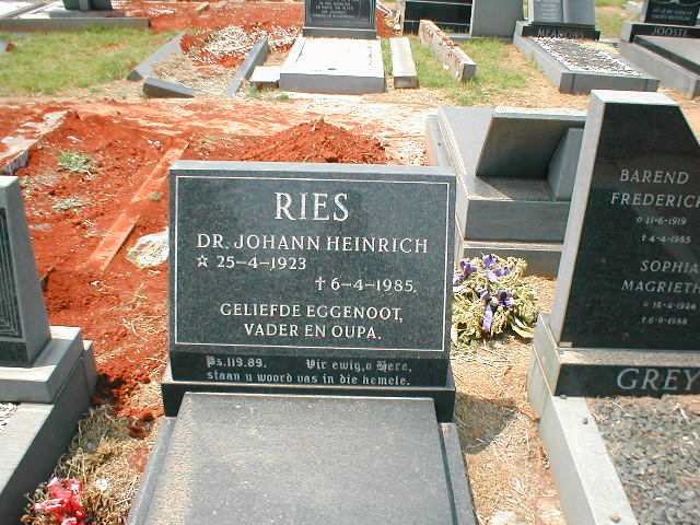 RIES Johann Heinrich 1923-1985