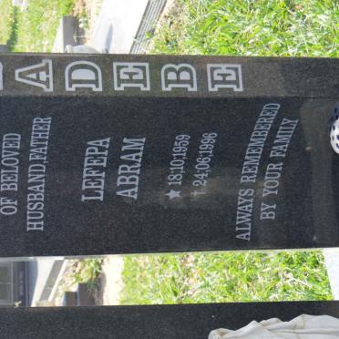 RADEBE Lefepa Abram 1959-1996