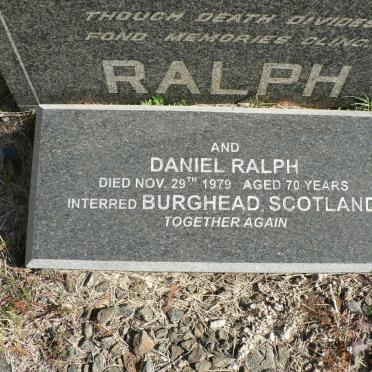 RALPH Daniel -1979 &amp; Margaret -1943 :: RALPH Daniel Alexander -1943