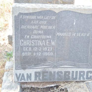RENSBURG Christina E.W., van 1873-1968
