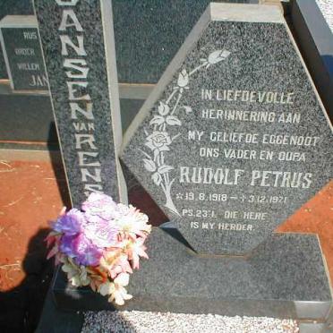 RENSBURG Rudolf Petrus, Jansen van 1918-1971