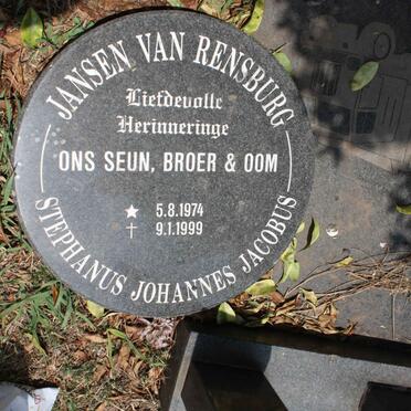 RENSBURG Stephanus Johannes Jacobus, Jansen van 1974-1999 :: ? Doorsie 1975-2010