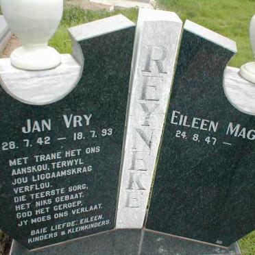 REYNEKE Jan Vry 1942-1993 &amp; Eileen Magaret 1947-