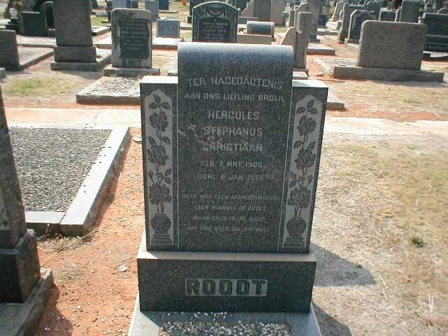 ROODT Hercules Stephanus Christiaan 1905-1955