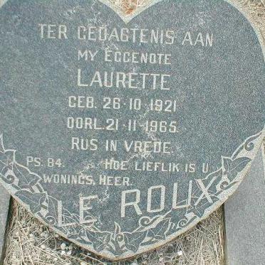 ROUX Laurette, le 1921-1965
