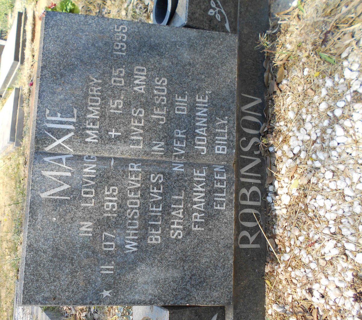 ROBINSON Maxie 1915-1995