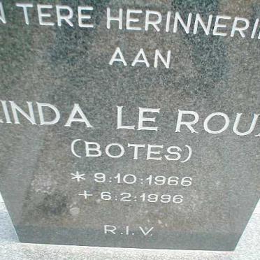 ROUX Linda, le nee BOTES 1966-1996