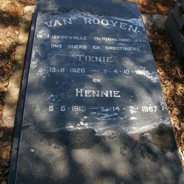 ROOYEN Hennie van 1915-1987 &amp; Tienie 1920-1986