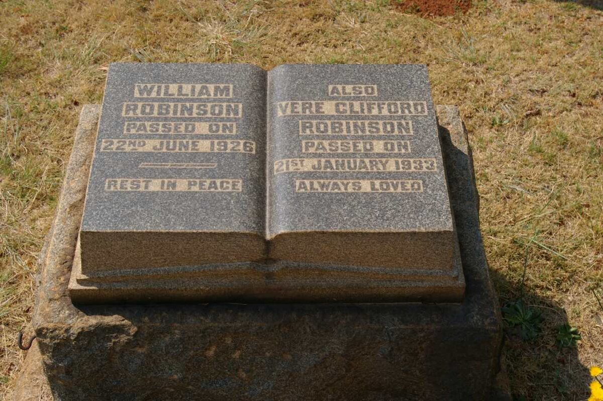 ROBINSON William -1926 :: ROBINSON Vere Clifford -1933