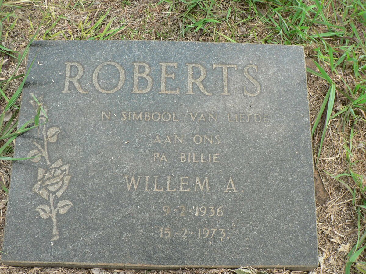 ROBERTS Willem A. 1936-1973