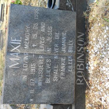 ROBINSON Maxie 1915-1995