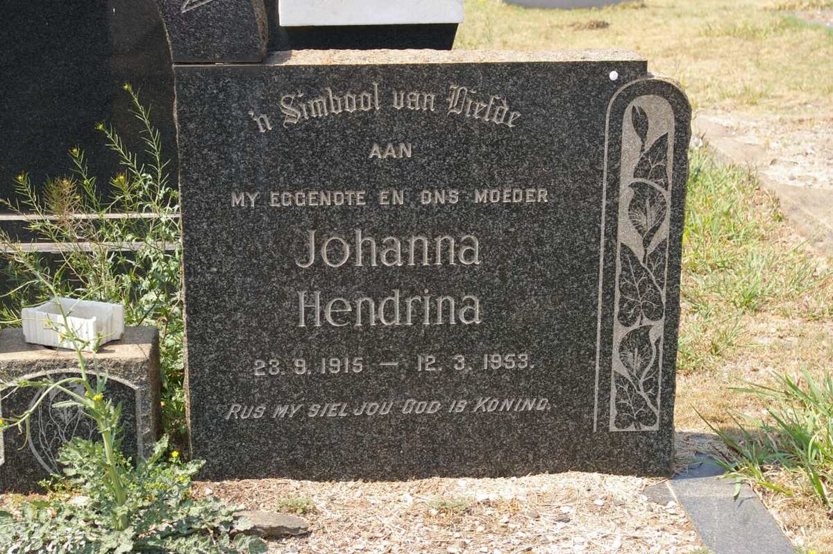 ROOYEN Johanna Hendrina, van 1915-1953