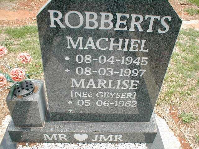 ROBBERTS M.R. 1945-1997 &amp; J.M.R. GEYSER 1962-