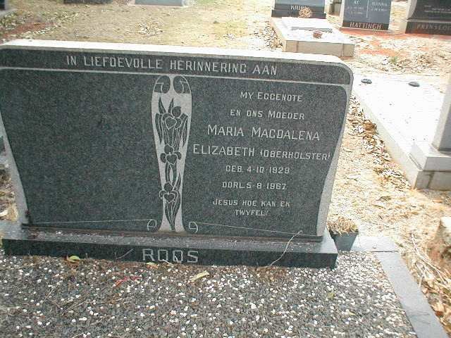 ROOS Maria Magdalena Elizabeth nee OBERHOLSTER 1929-1967