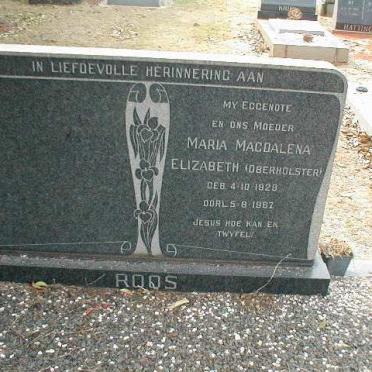 ROOS Maria Magdalena Elizabeth nee OBERHOLSTER 1929-1967