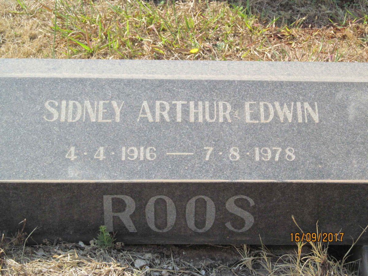 ROOS Sidney Arthur Edwin 1916-1978