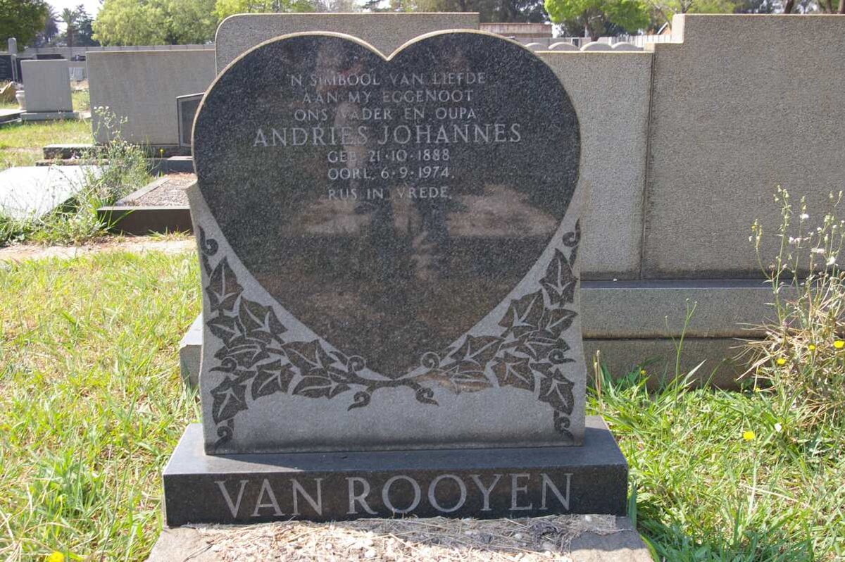ROOYEN Andries Johannes, van 1888-1974