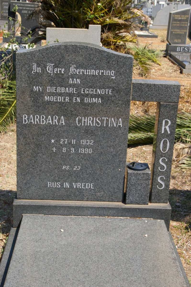 ROOS Barbara Christina 1932-1990