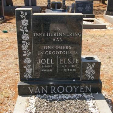ROOYEN Joël, van 1915-1987 &amp; Elsje 1920-1988
