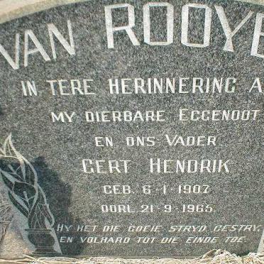 ROOYEN Gert Hendrik, van 1907-1965