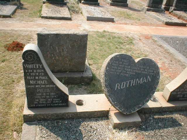 WHITTY Michael 1924-1973 &amp; Pietie 19??-1974