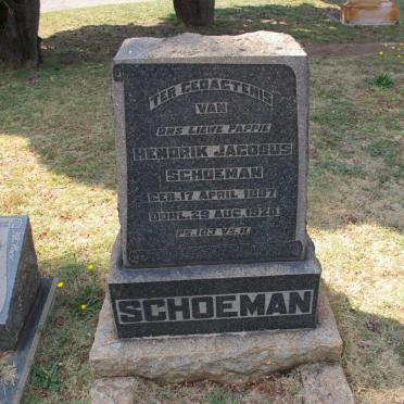 SCHOEMAN Hendrik Jacobus 1887-1928