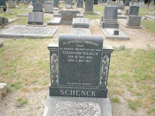 SCHENCK Ferdinand Wilhelm 1889-1947