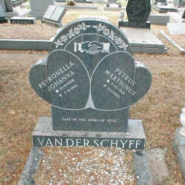 SCHYFF Petrus Marthinus, van der  1918-1980 &amp; Petronella Johanna 1928-1981