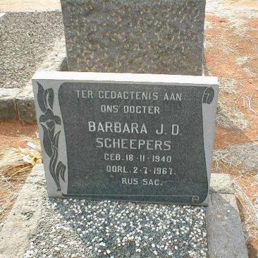 SCHEEPERS Barbara J.D. 1940-1967