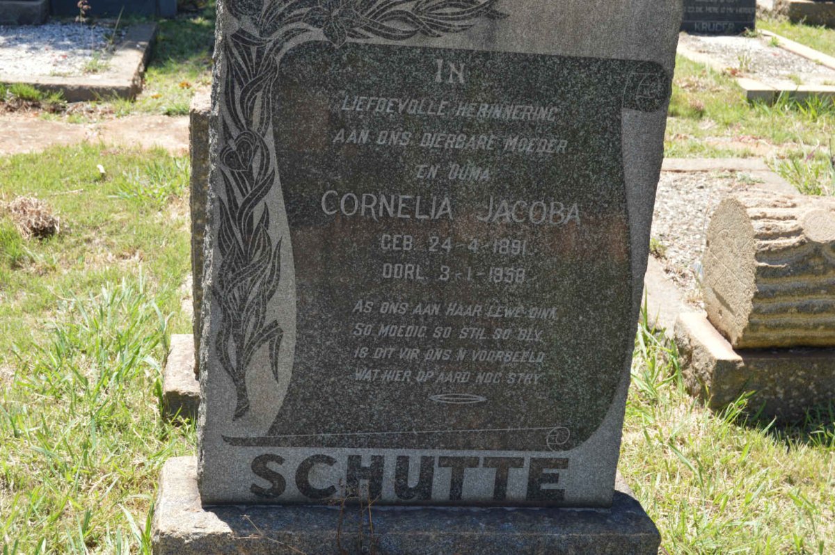 SCHUTTE Cornelia Jacoba 1891-1958