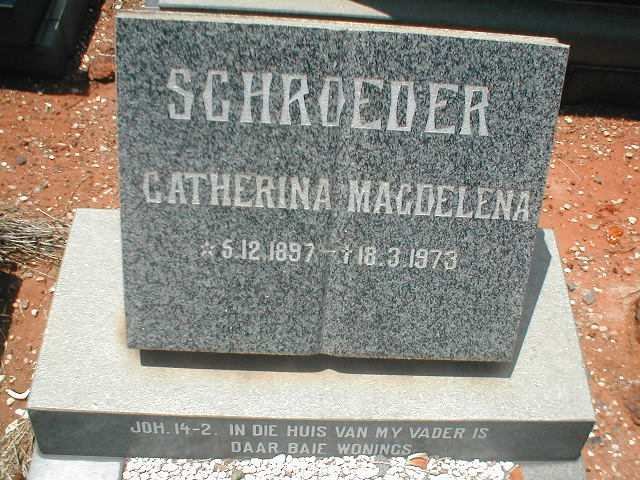 SCHROEDER Catherina Magdelena 1897-1973