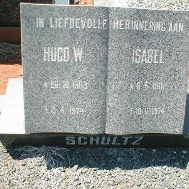 SCHULTZ Hugo W. 1903-1974 &amp; Isabel 1901-1974