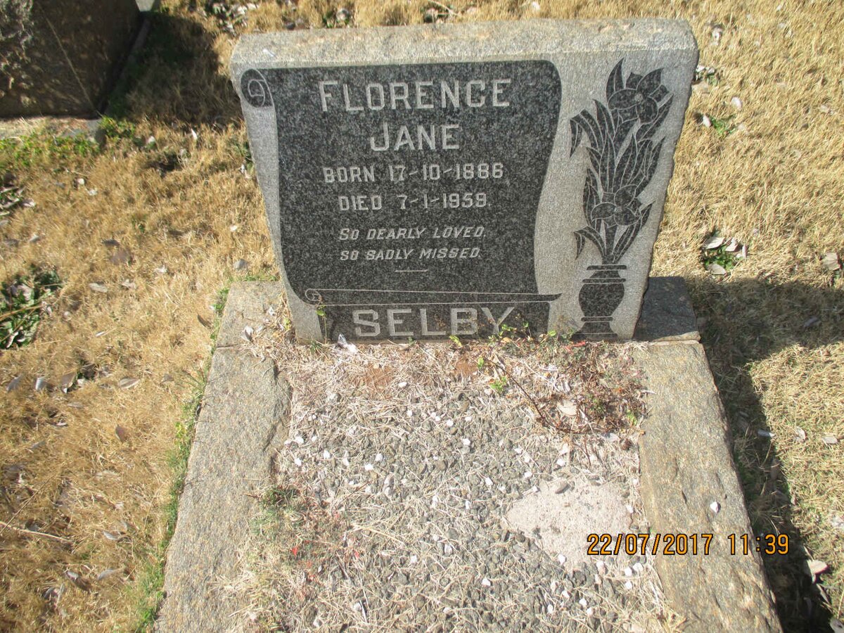 SELBY Florence Jane 1886-1959