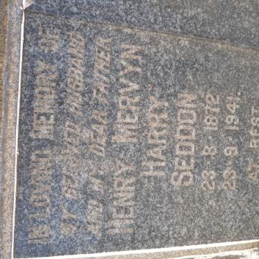 SEDDON Henry Mervyn Harry 1872-1941