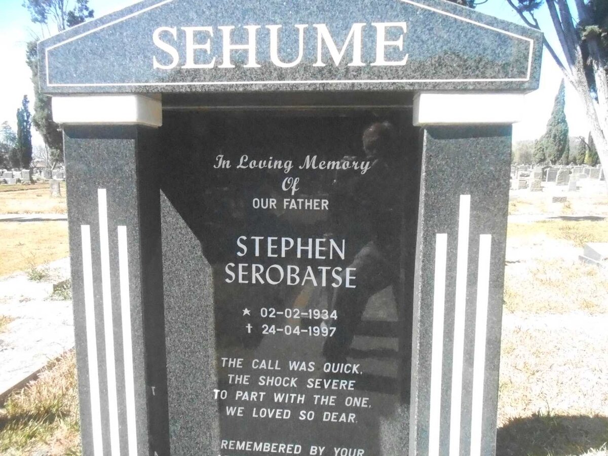 SEHUME Stephan Serobatse 1934-1997