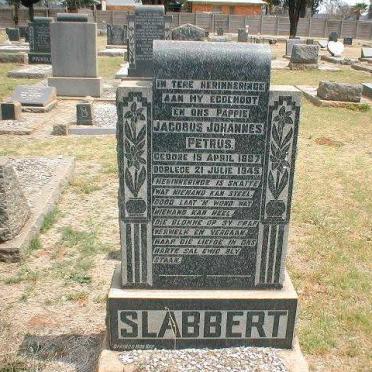 SLABBERT Jacobus Johannes Petrus 1887-1945
