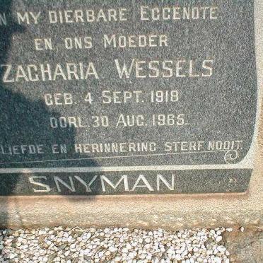 SNYMAN Zacharia Wessels 1918-1965