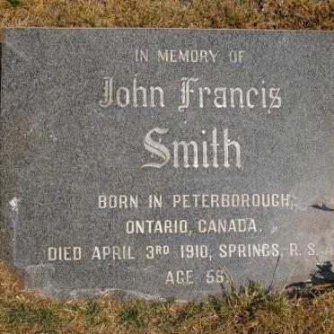 SMITH John Francis -1910